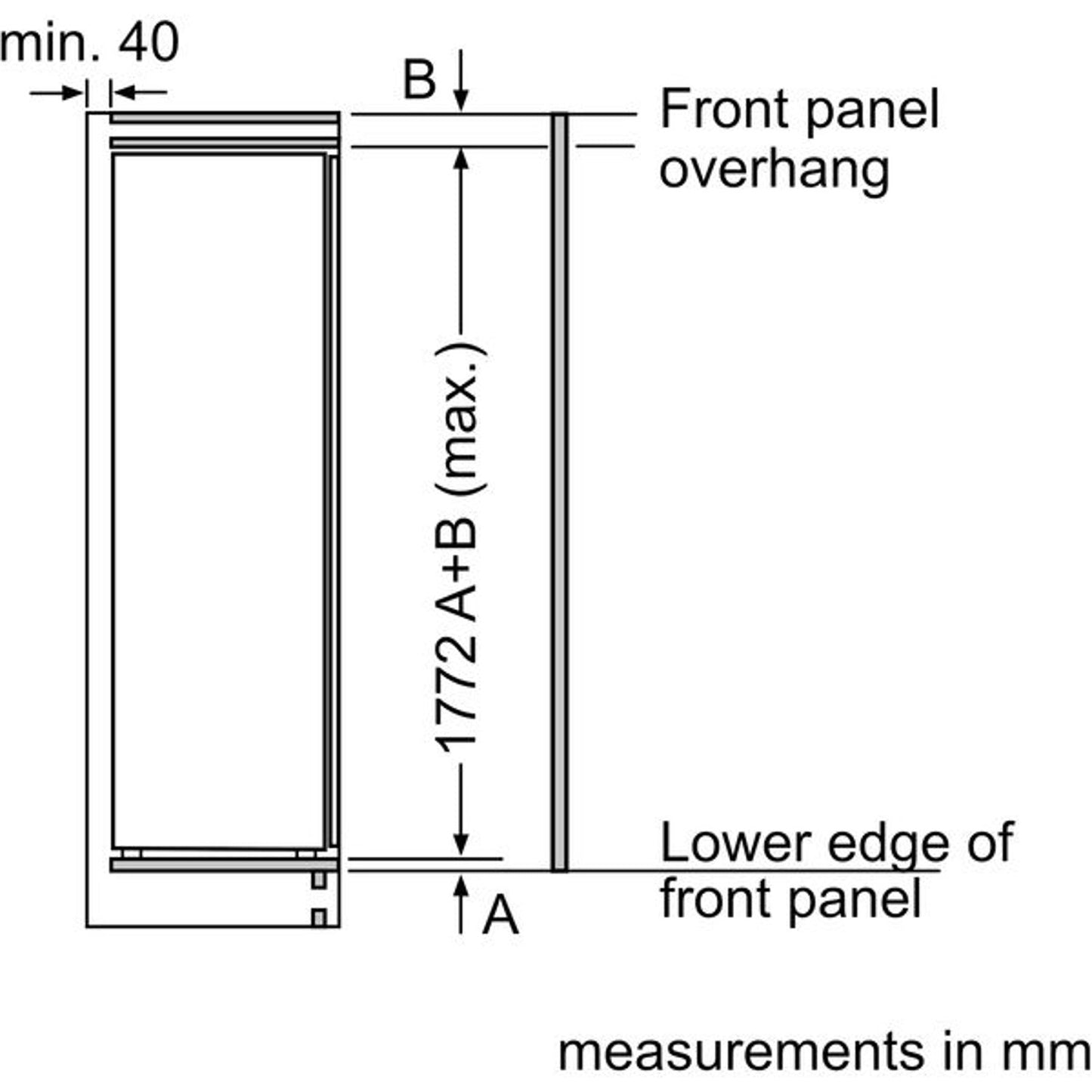 Siemens Built In Upright Freezer 235L |GI81NAE30M