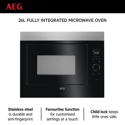 AEG Built-In Microwave Oven 26L|MBE2658SEM - Urbancucine