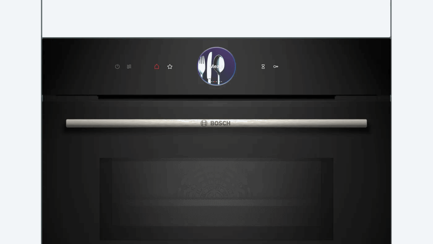 Bosch Series 8 built-in compact oven with microwave function 60 x 45 cm Black|CMG7361B