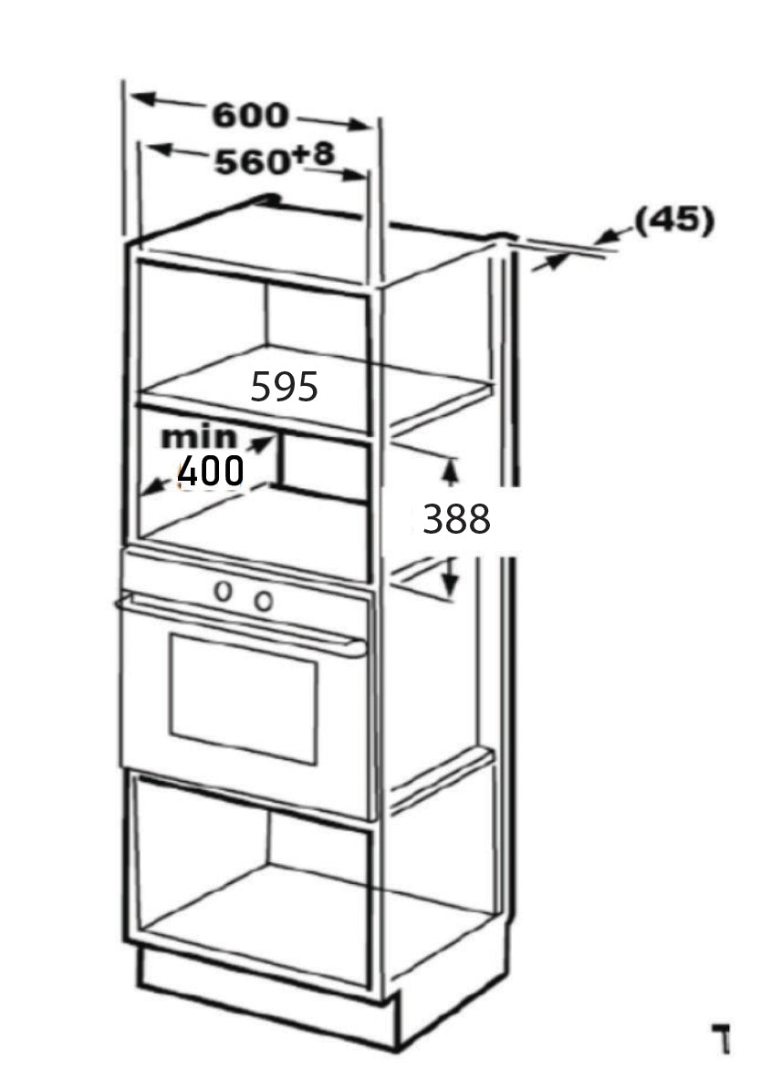 CM BUILT IN COUNTRY 60 IVORY 25L |MWO3925005 - Urbancucine