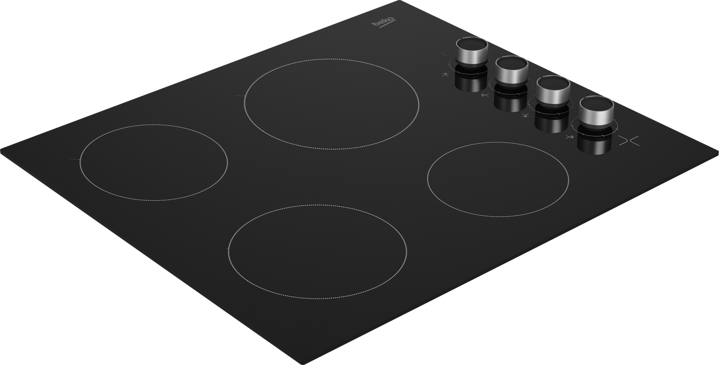 Beko Built in Vitroceramic Hob 60cm |HIC64100