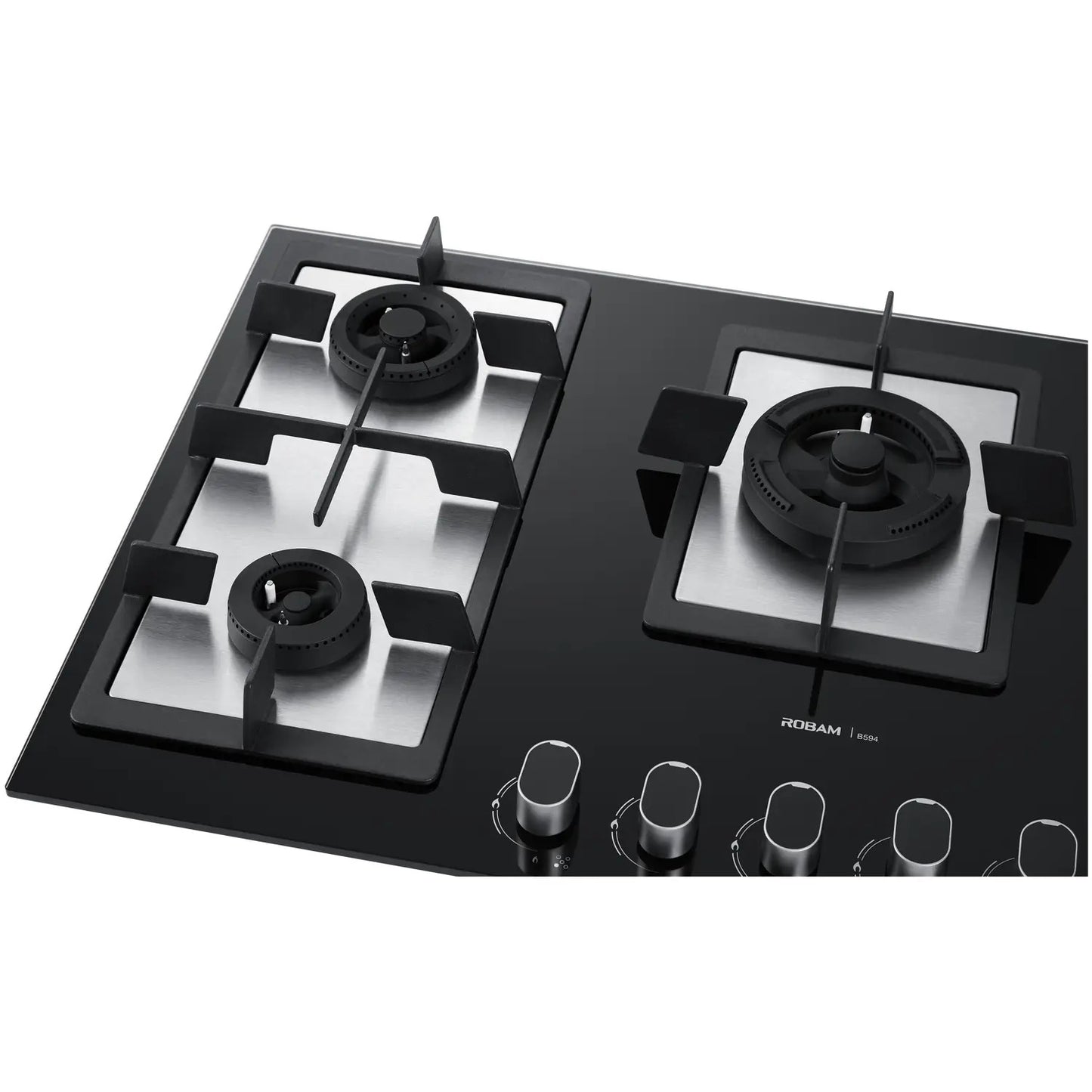Robam Built in Premium Copper Burners Gas Hob | Model: B582 | Very Large Surface - Accommodates 5 Large Pans | Width: 90cm|B582