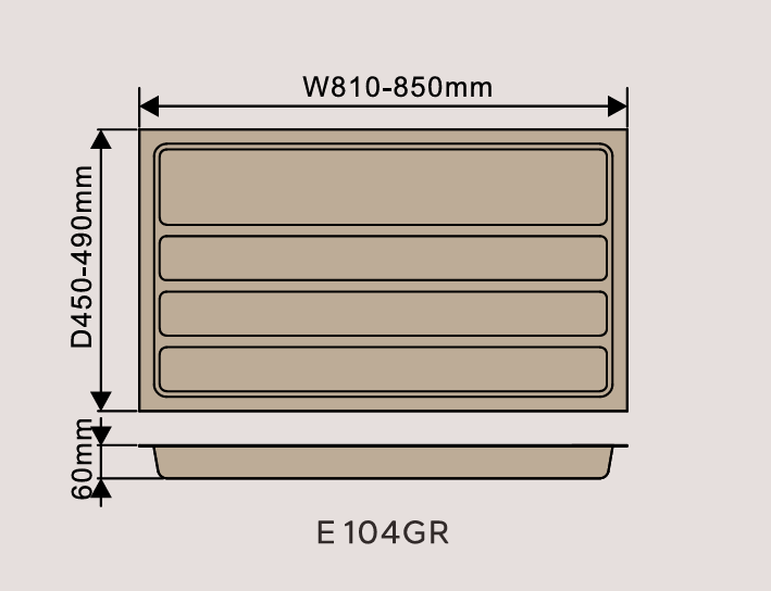 Elite Cutlery Tray 90cm |E104GR