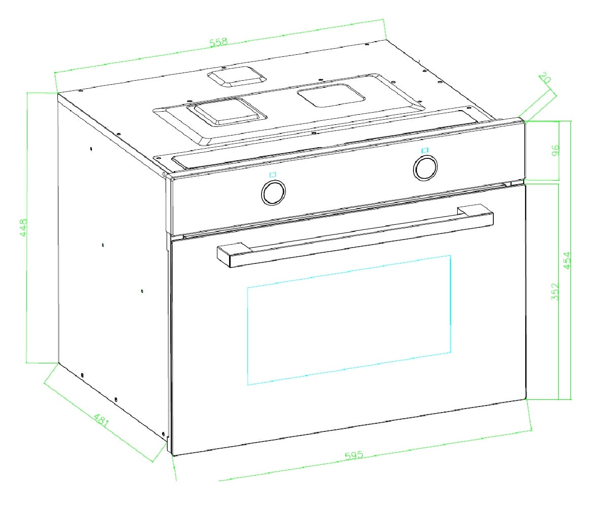 CARYSIL BUILT IN MATRIX MICROWAVE 60 CM |MT MO 45 TF BG