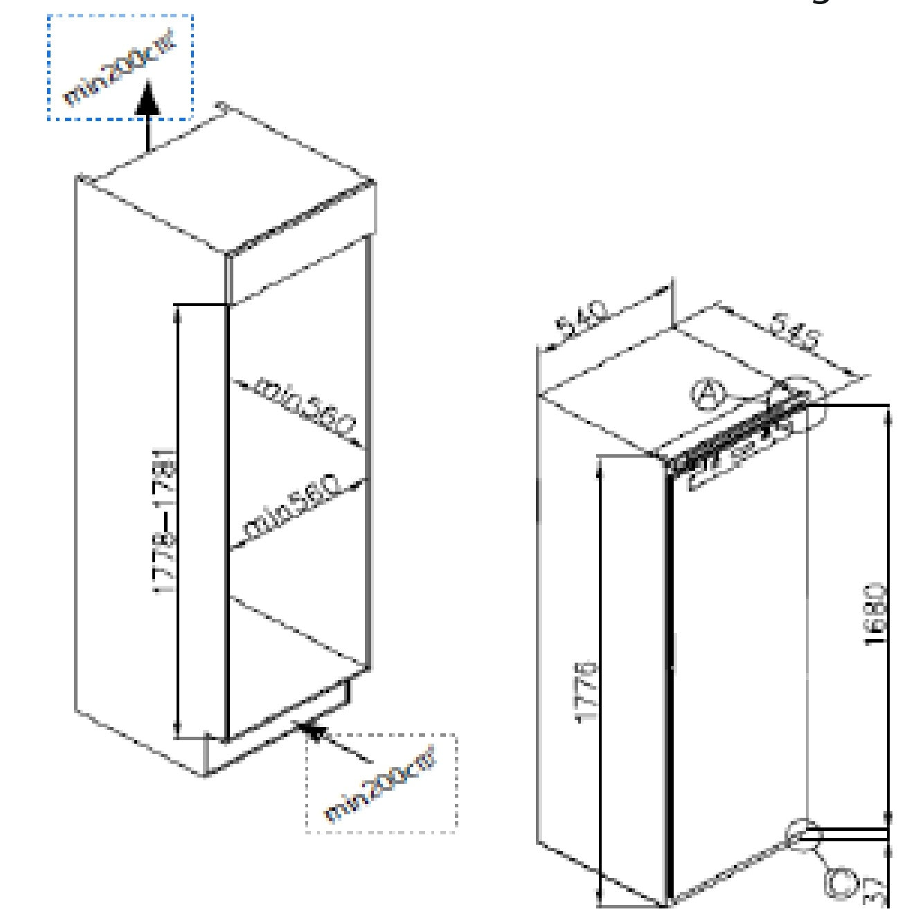 CARYSIL BULT IN FULL FREEZER 60 CM |BI FZ NF 60 DC