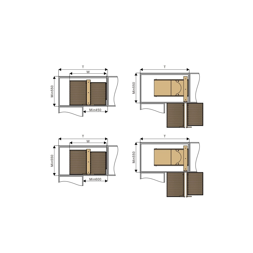 Elite Soft Close Show Hand Corner 90cm |V006CH - Urbancucine