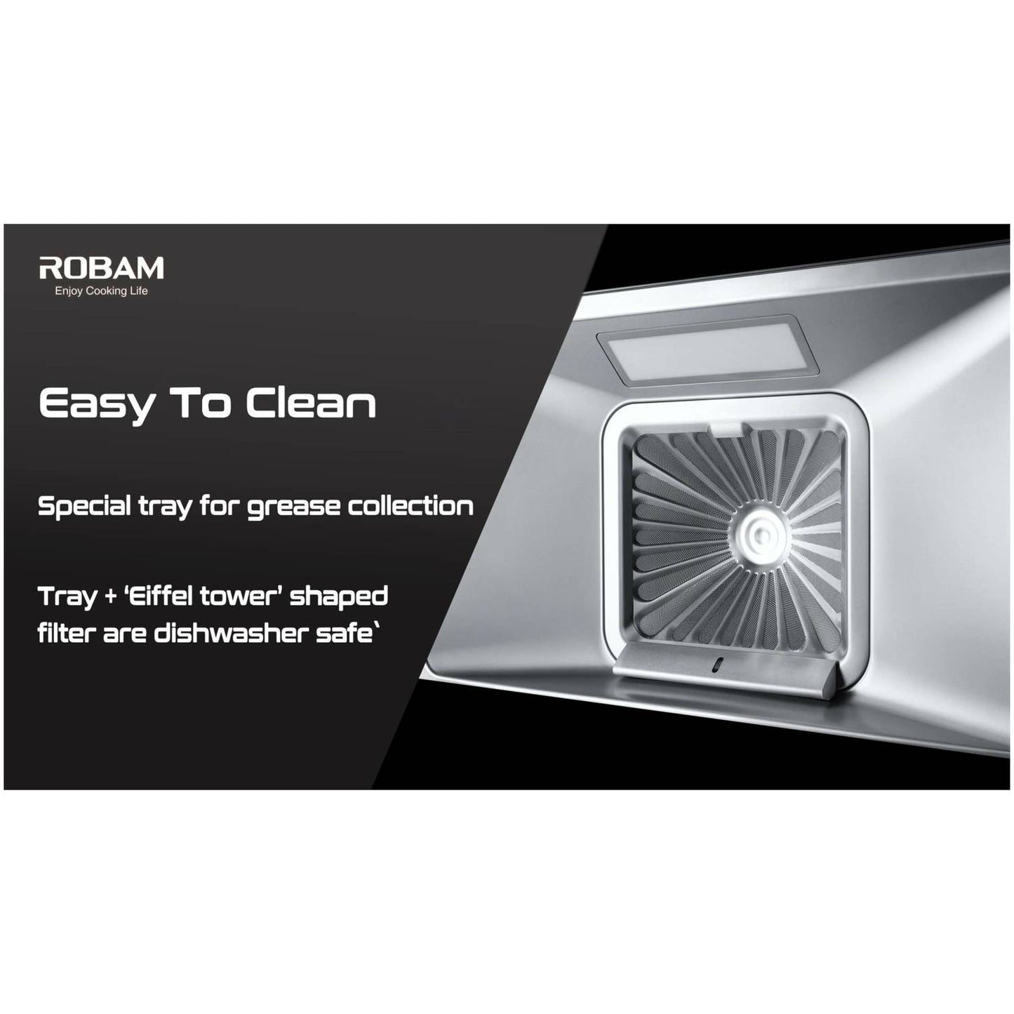 Robam Built in Range Hood | Deep Cavity type | Model: A829 | 90cm | Airflow: 1200 m3/hr | Pressure: 420 Pa | Noise: < 57dB|A829