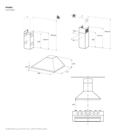 Electrolux 90cm UltimateTaste 500 chimney extractor hood |ECC9151S - Urbancucine