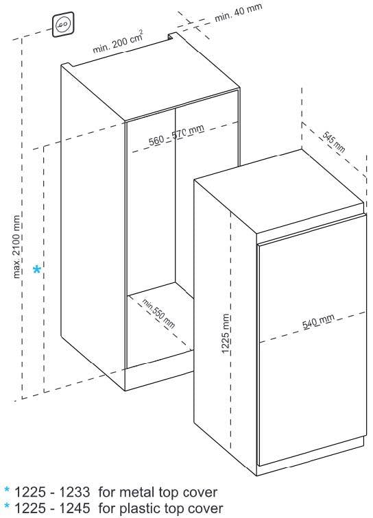 CM Built-In Combi White Fridge/ Freezer 192L|CM2400