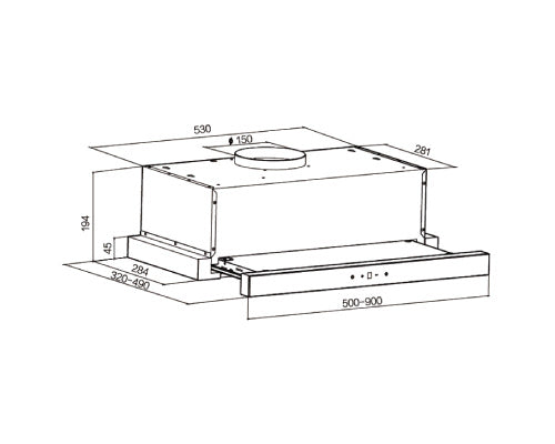 Elba Built In Cooker Hoods 90 cm|EL3003BK