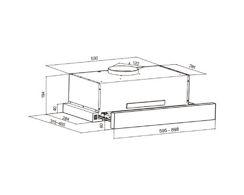 Elba Built In Cooker Hoods 90 cm|ELS72