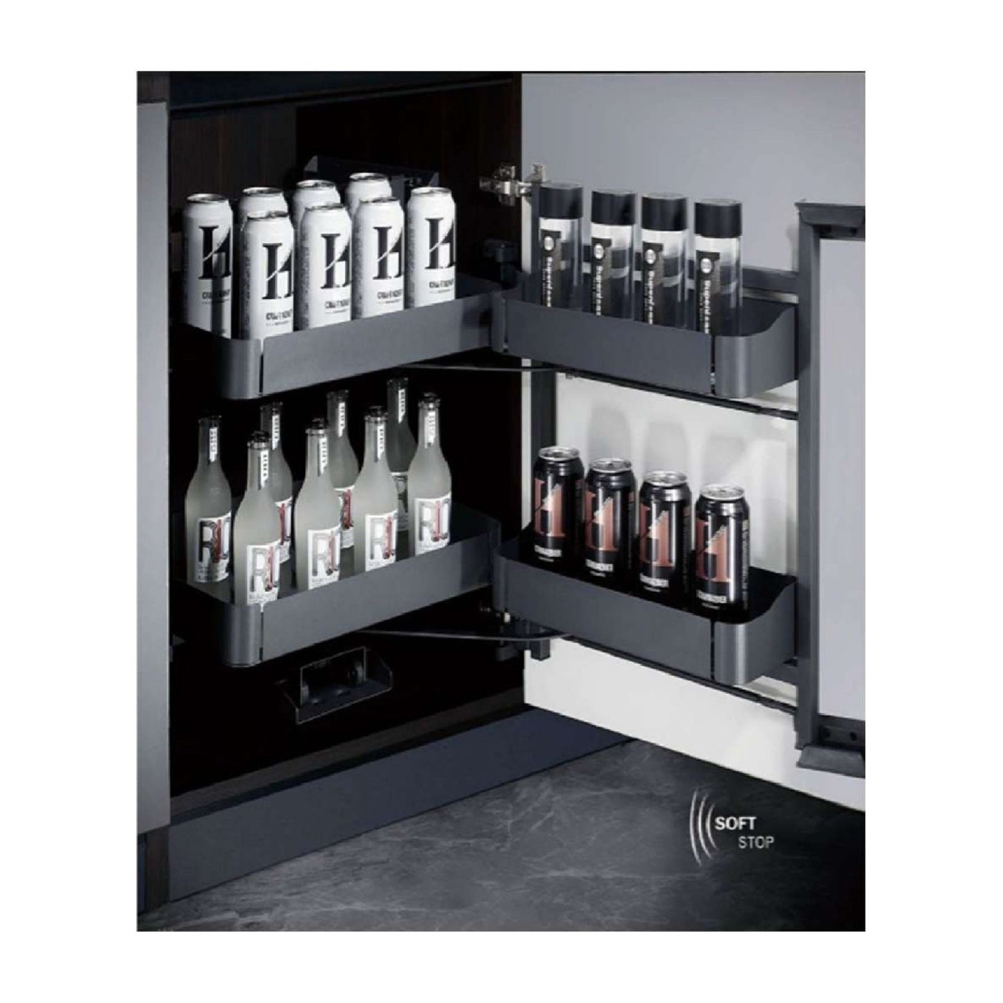 INDOUX 2 LAYERS PANTRY UNIT STORAGESOLID 60cm