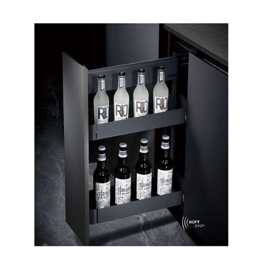 INDOUX PULL OUT BASKET SIDE MOUNTED 15cm