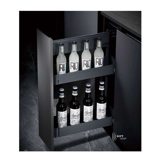 INDOUX PULL OUT BASKET SIDE MOUNTED 20cm