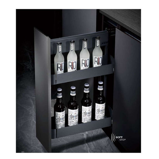 INDOUX PULL OUT BASKET SIDE MOUNTED 25cm