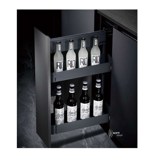 INDOUX PULL OUT BASKET SIDE MOUNTED 30cm