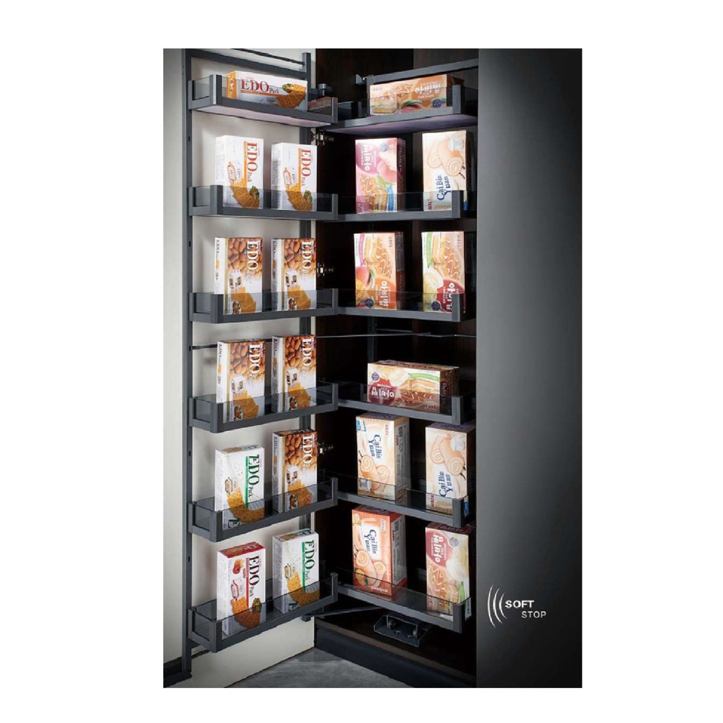 INDOUX TALL PANTRY UNIT STORAGEGLASS 60cm