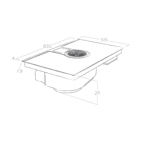 Elica Nikolatesla One Built-In induction Hob One 83 cm| Nikolatesla One | IT022454 - Urbancucine