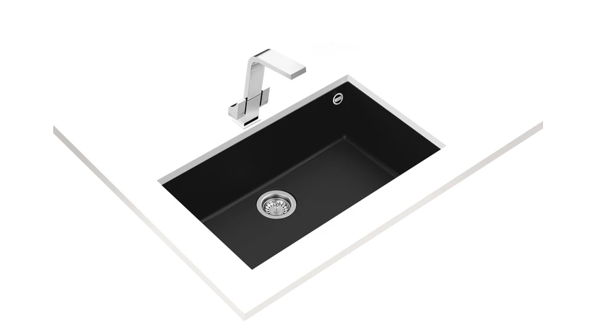 Teka Undermount Tegranite Sink with one bowl|SQUARE 72.40 TG BK - Urbancucine