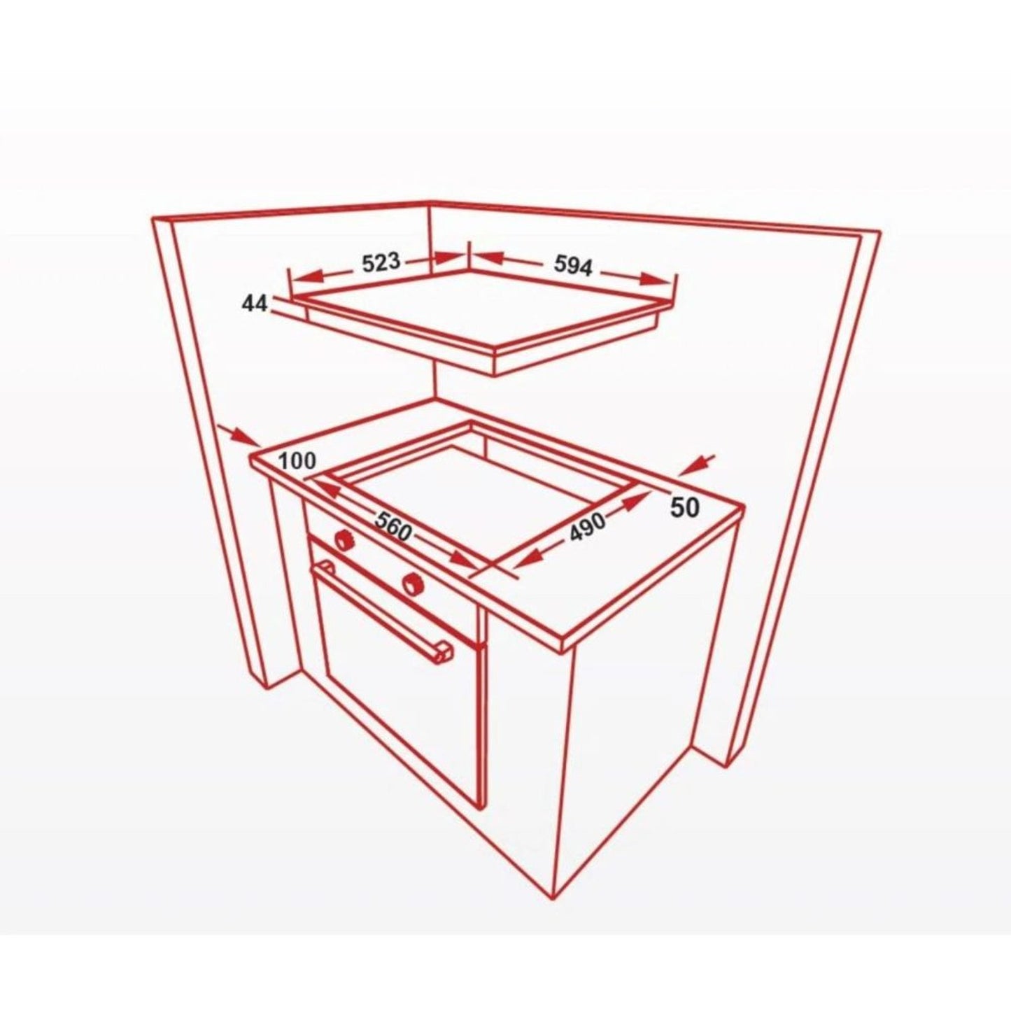 Hoover Built-In Gas Hob 60cm | HGH-V64G-SBI