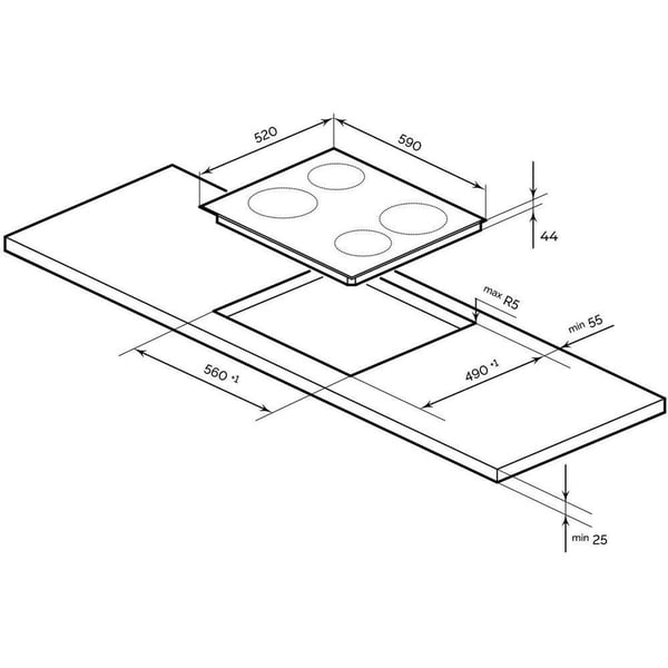 Millen Built In Electric Hob 60cm|MEH601BL