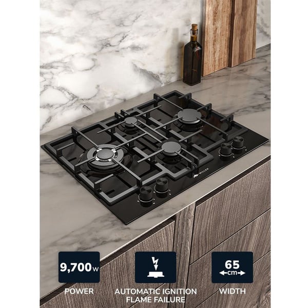 Millen Built In 4 burners Gas Hob 65cm|MGHG6503BL