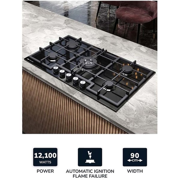 Millen Built In 5 Burner Gas Hob 90cm|MGHG9001BL
