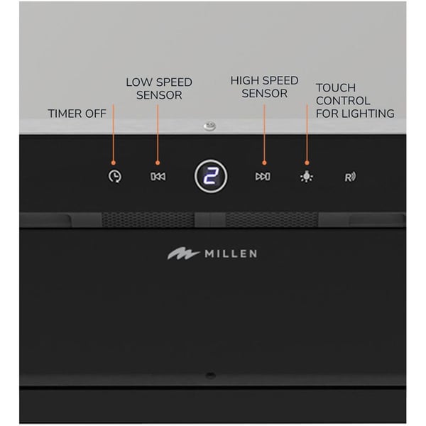 Millen Built In Range Hood 90cm|MBKHG902BL