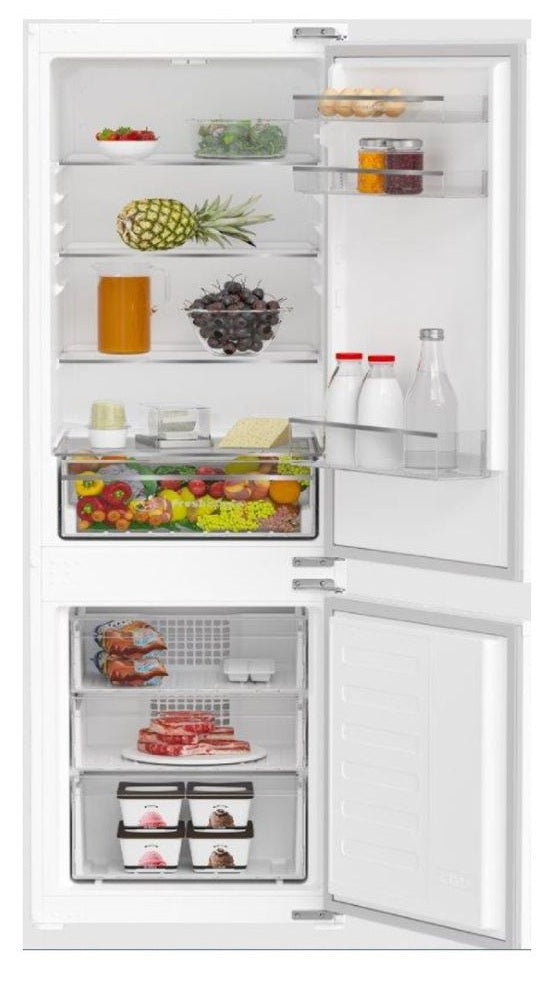 Indesit Built in Double door Fridge - Freezer bottom 271 L White |BIINS54 1281 ME