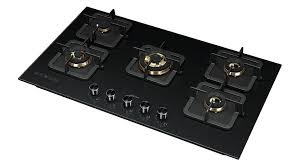 Robam Built in Gas Hob Black Gold Series | Model: B520 | High Power Brass Burners | Explosion Proof 8mm Black Glass | 90cm width|B520