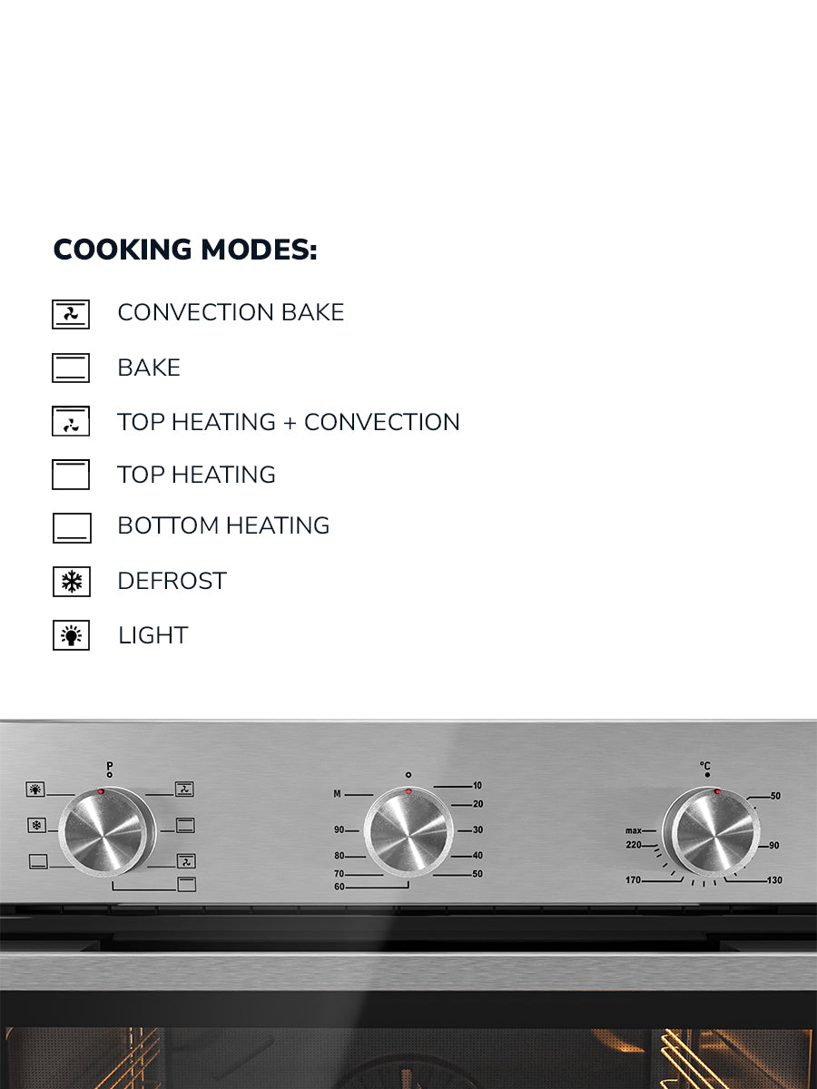 Millen Built In Electric Oven 78 liters 60cm|MEO 6001 IX