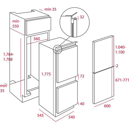 TEKA Built‑In Bottom Freezer – 275 L |CI3 350 NF