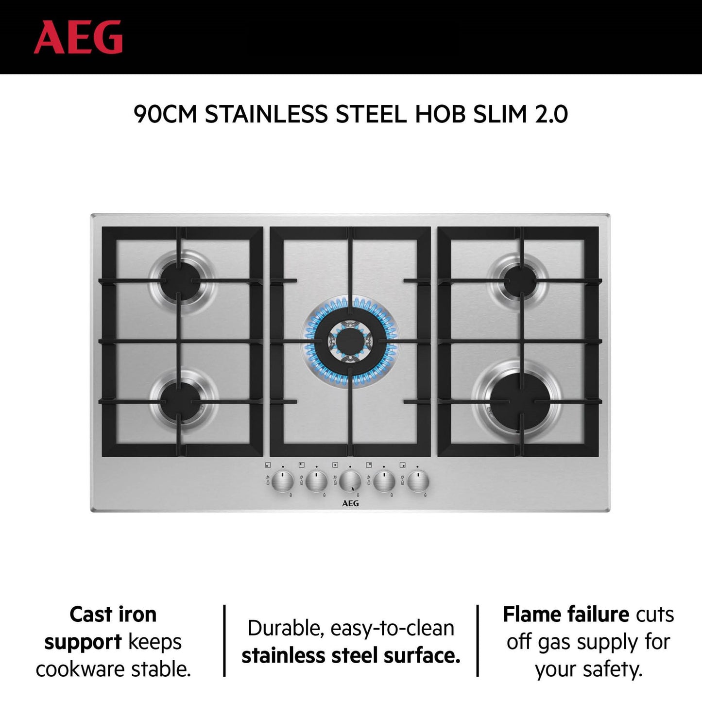 AEG Built-In Gas Hob 90cm|HGB95320SM