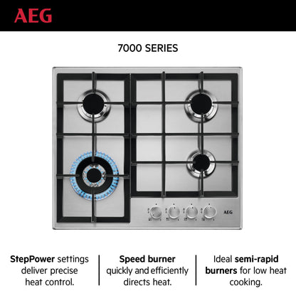 AEG Built-In Gas Hob 60cm|HGB64420SM