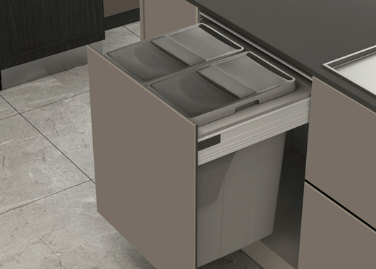 Elite 60cm Soft Close Waste Bin 76L(2X37) |E102GR