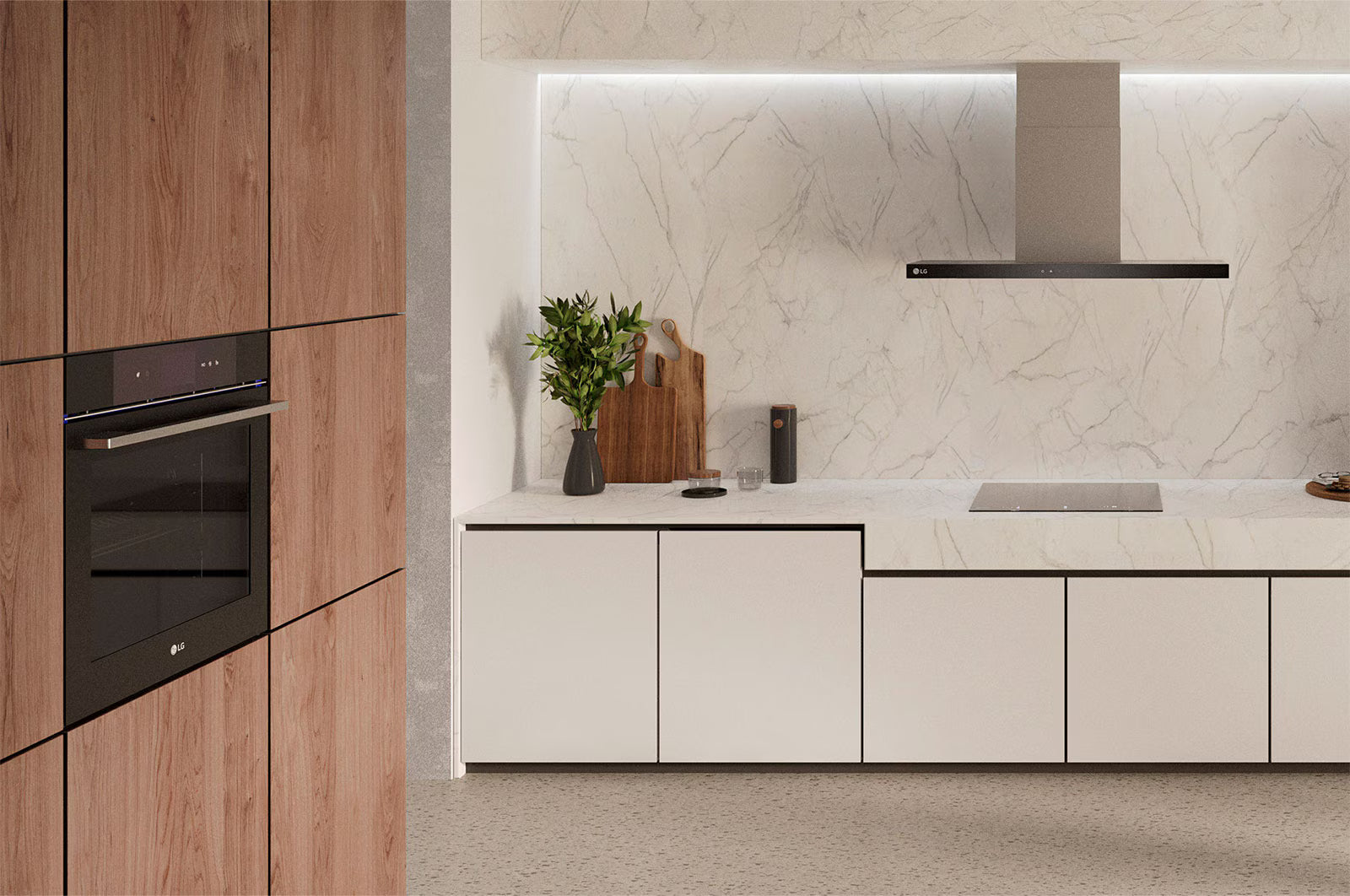LG wall mount Hood 90cm with Touch Control Powerful suction and 3 modes with Power Boost mode |HC7Z3625S - Urbancucine 