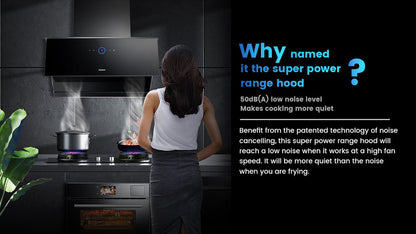 Robam Built in Range Hood | Side Draft type | Model: A675S | 90cm | Airflow: 1500 m3/hr | Pressure: 1000 Pa | Noise: < 50dB | AI Smart Gesture Control|A675S