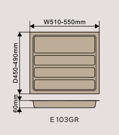 Elite Cutlery Tray 60cm |E103GR