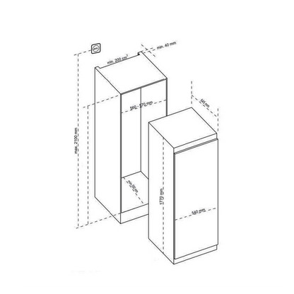 BUILT-IN FULL FRIDGE & FULL FREEZER |CM 2795+ CM 2791