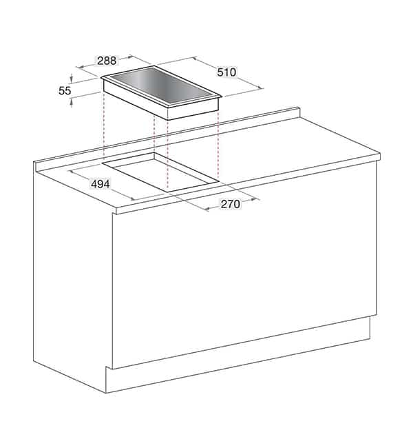 Elba Built-in Domino Hobs 30cm|E30-050 X