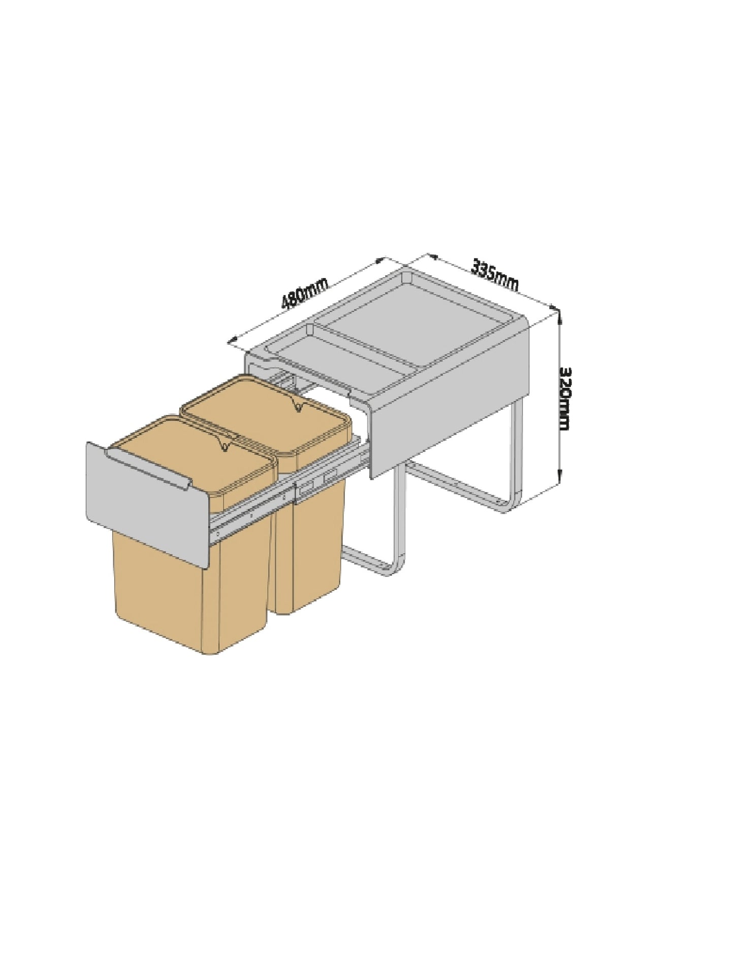Elite easy mount bin 40cm |E121