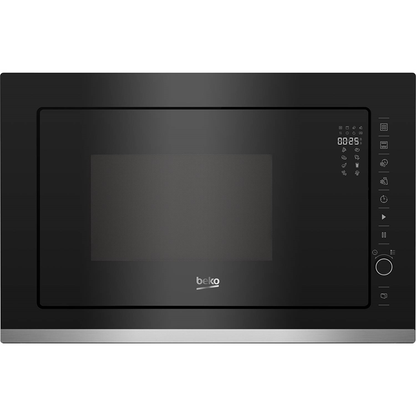 Beko | 60cm Built-in Microwave Oven with Grill, 25L, Microwave Grilling, Digital Timer, Auto-weight Defrost, Child Lock, Black – BMGB25333X