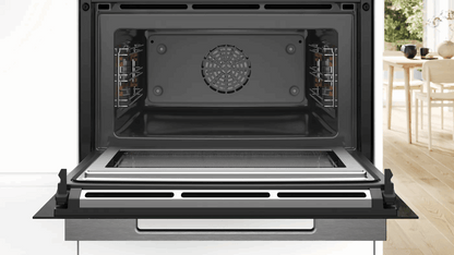 Bosch Series 8 built-in compact oven with microwave function 60 x 45 cm Black|CMG7361B