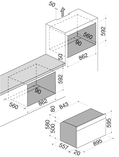 Barazza Built In Single Oven 90 cm |1FICN9EI