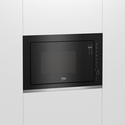 Beko | 60cm Built-in Microwave Oven with Grill, 25L, Microwave Grilling, Digital Timer, Auto-weight Defrost, Child Lock, Black – BMGB25333X