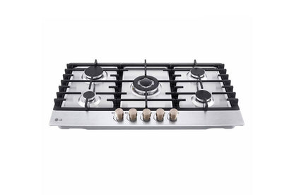 LG Built in 900 Gas Cooktop with 5 burners Stainless Steel |CG5Z3626S - Urbancucine 