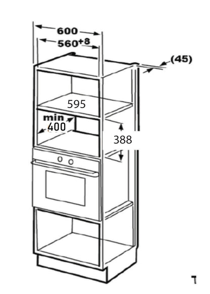 CM BUILT IN COUNTRY 60 IVORY 25L |MWO3925005 - Urbancucine 