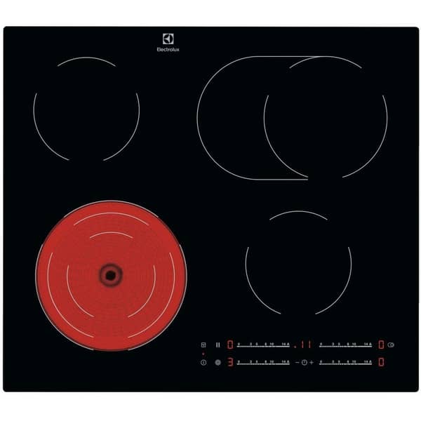 Electrolux 60cm Built in Ceramic Hob Radiant Hob with 4 Cooking Zones |EHR64441CK