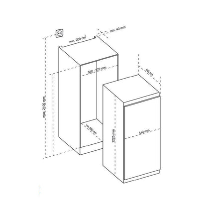 CM Built‑In Combi Fridge/Freezer 192L 60 cm |FCLFBI6005