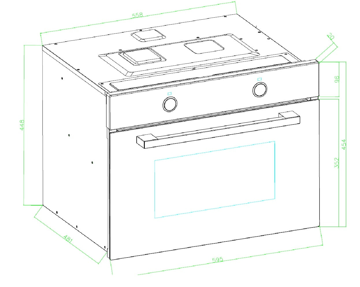 CARYSIL BUILT IN COMBI OVEN MICROWAVE |LI OM 45 KNBG